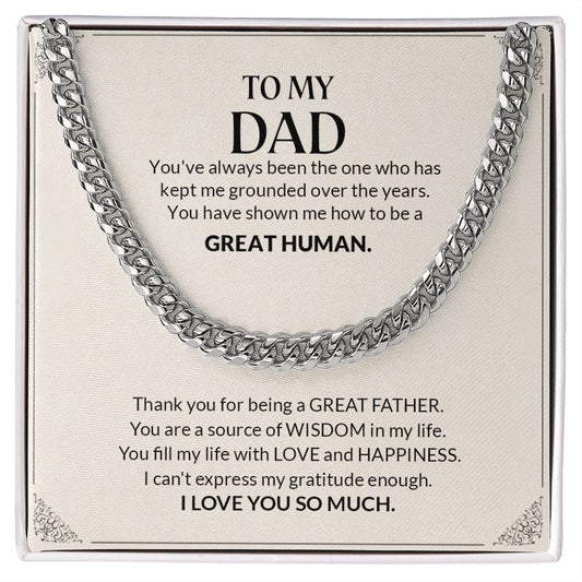 To My Dad | I Love You So Much - Cuban Link Chain