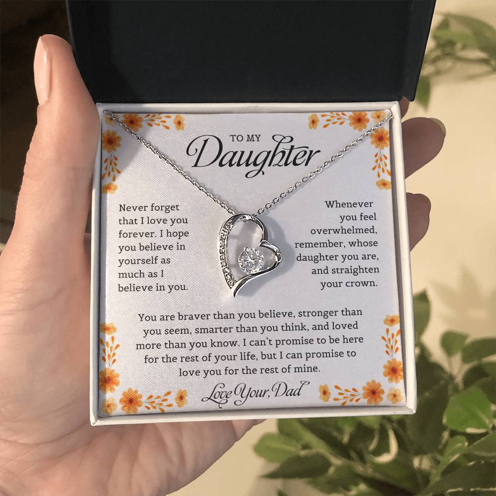 To My Daughter | Never Forget That I Love You - Forever Love Necklace