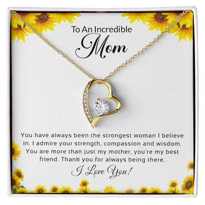 To An Incredible Mom | I Love You - Forever Love Necklace