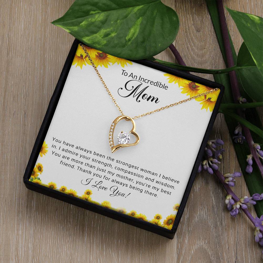 To An Incredible Mom | I Love You - Forever Love Necklace